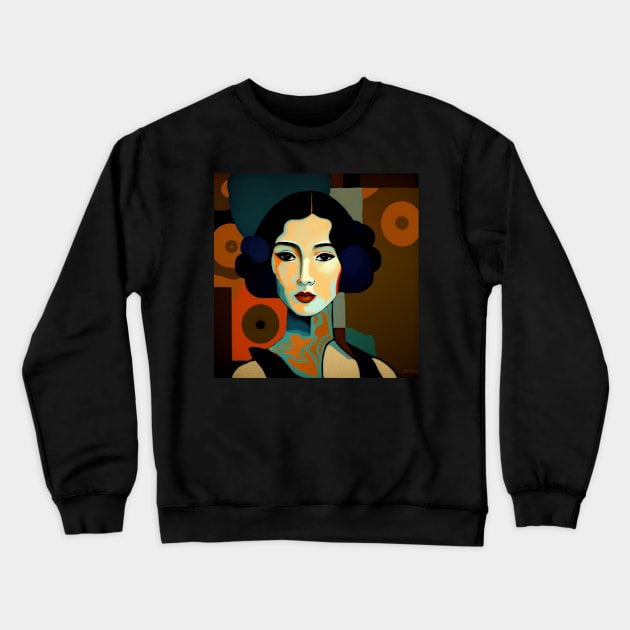 Asian Abstract #10 Crewneck Sweatshirt by n23tees